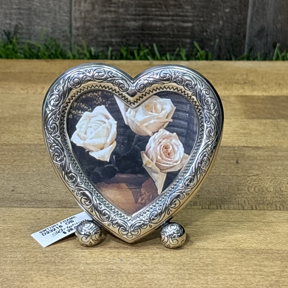 Vintage Brighton Sweetheart Mini Picture Frame Silver Plate NOS Original Tag